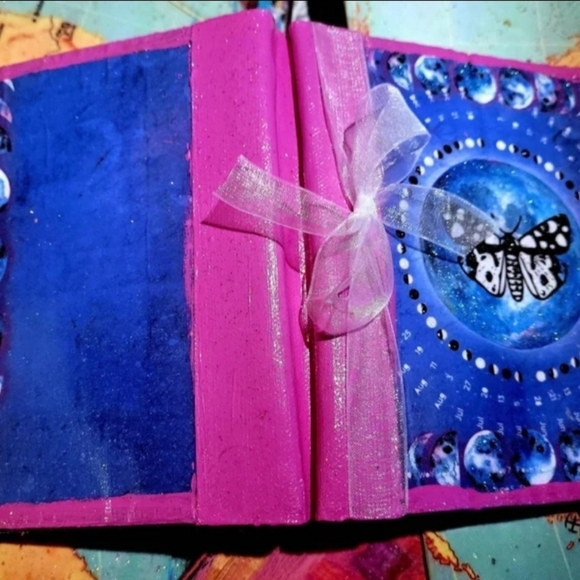 Magical Spell Book Mini Grimoire Handmade Book Journal Rainbow Pages Chunky Book - Picture 12 of 13